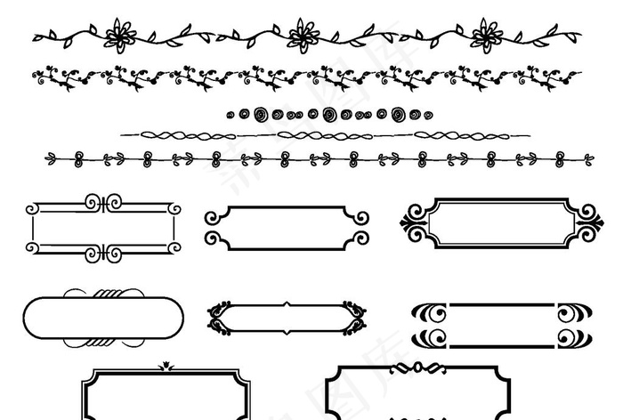 欧式花纹 欧式边框 欧式花边图片