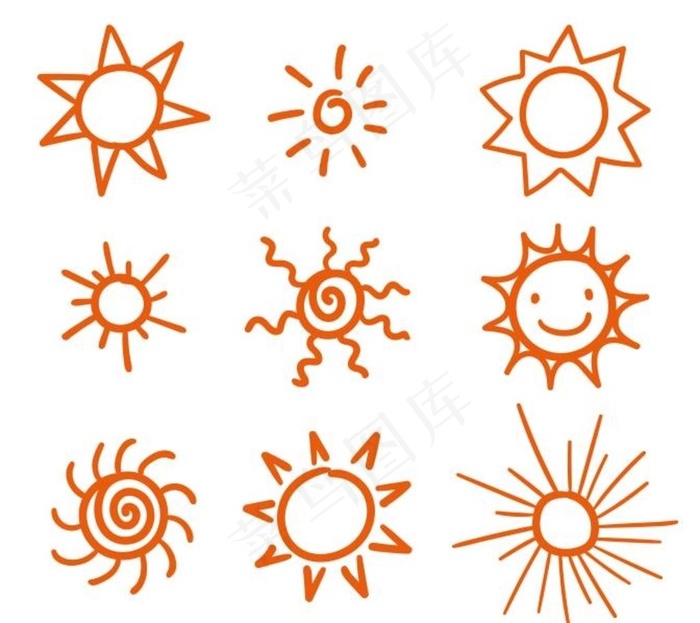 矢量卡通太阳图片