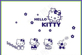 硅藻泥图KITTY猫图片