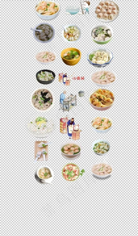 馄饨云吞扁肉特色美食小吃大馄饨图片