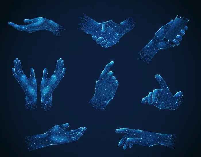 科技手图片ai矢量模版下载