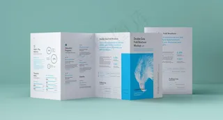 4折页样机 地产折页样机图片