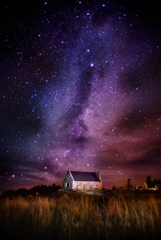 浪漫星空 紫色星空 星空背景图片