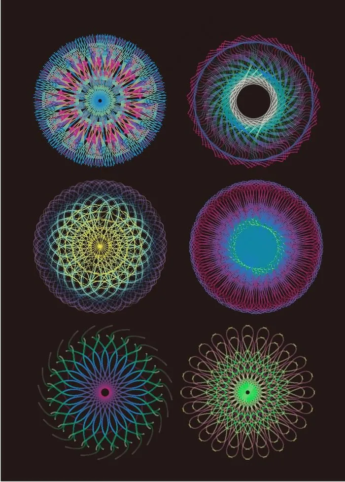 几何线条万花筒背景图片