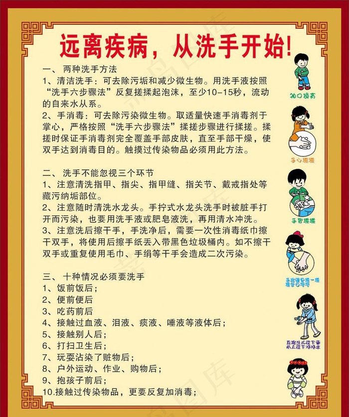 医院远离疾病 展板图片