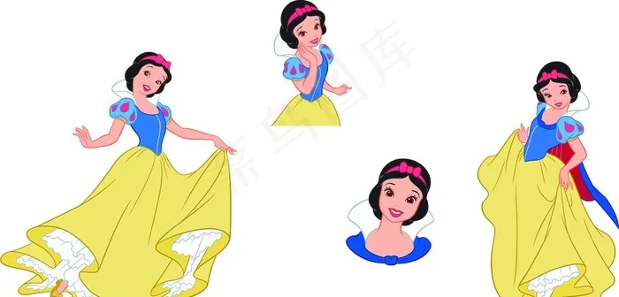 白雪公主图片cdr矢量模版下载