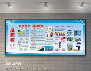 反*崇尚科学宣传栏展板图片