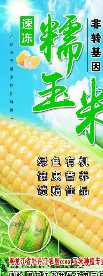 黏玉米展架图片