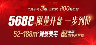 地产开盘特惠红色展板图片