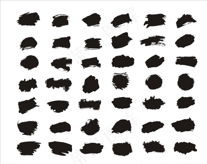 矢量水墨笔刷图片