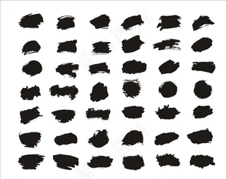 矢量水墨笔刷图片