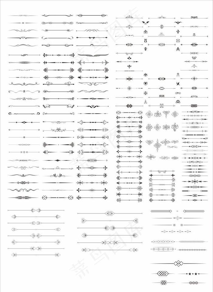分隔符，分隔线，装饰线条图片cdr矢量模版下载