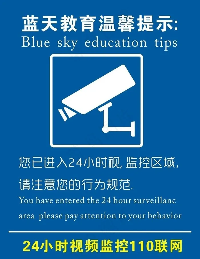 监控标牌图片cdr矢量模版下载