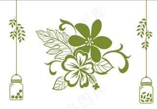 硅藻泥 矢量 幸运瓶  许愿瓶图片