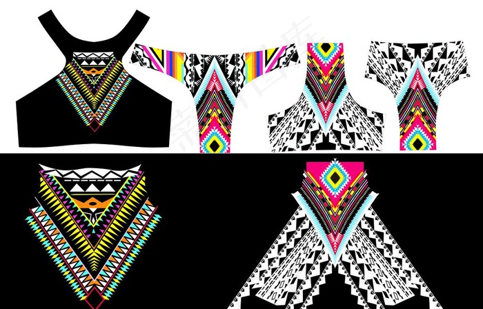 民族定版花型图片