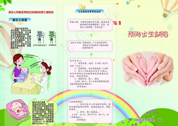 出生缺陷 出生缺陷知识  折页图片(3437X2551(DPI:300))psd模版下载