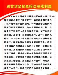 脱贫攻坚督查暗访惩戒制度图片