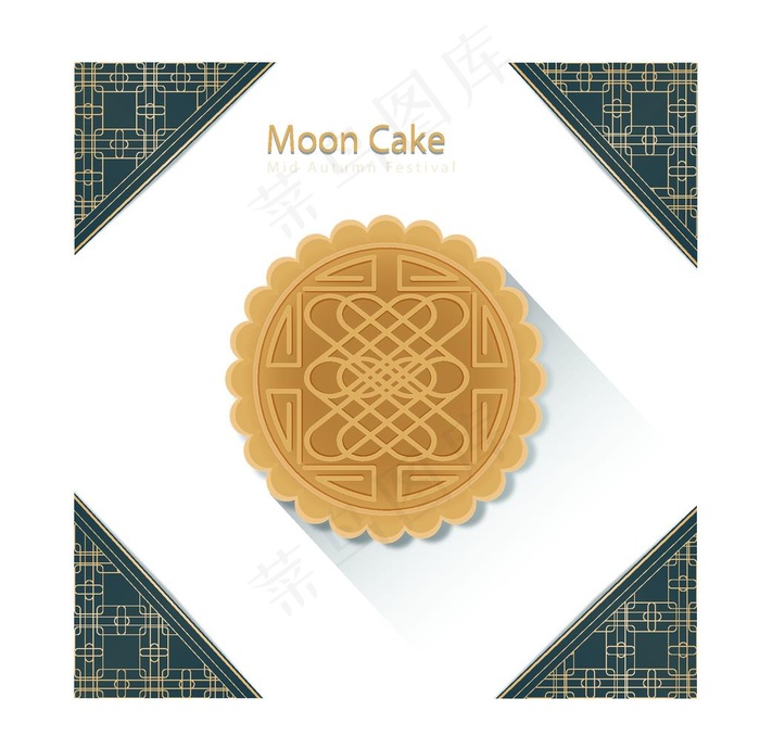 中秋节月饼图片ai矢量模版下载