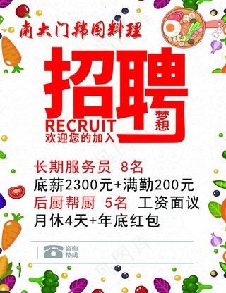 韩国料理招聘图片