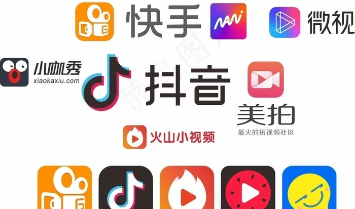抖音 LOGO   视频图片cdr矢量模版下载