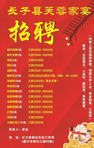 饭店招聘海报图片