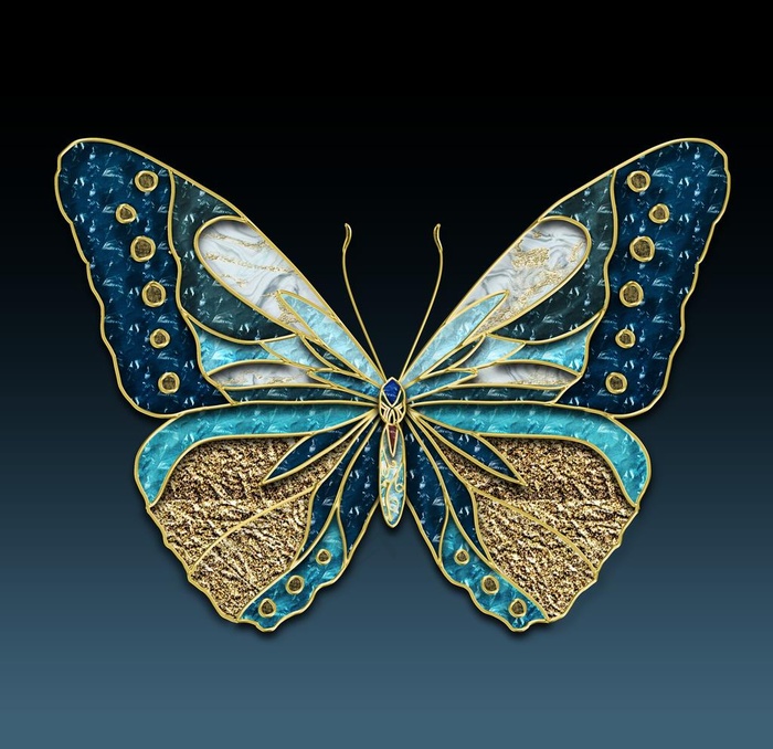 蝴蝶晶瓷装饰画图片