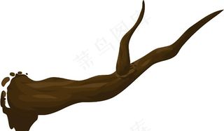 枯树枝树干图片