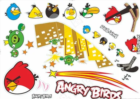 愤怒的小鸟车贴图片