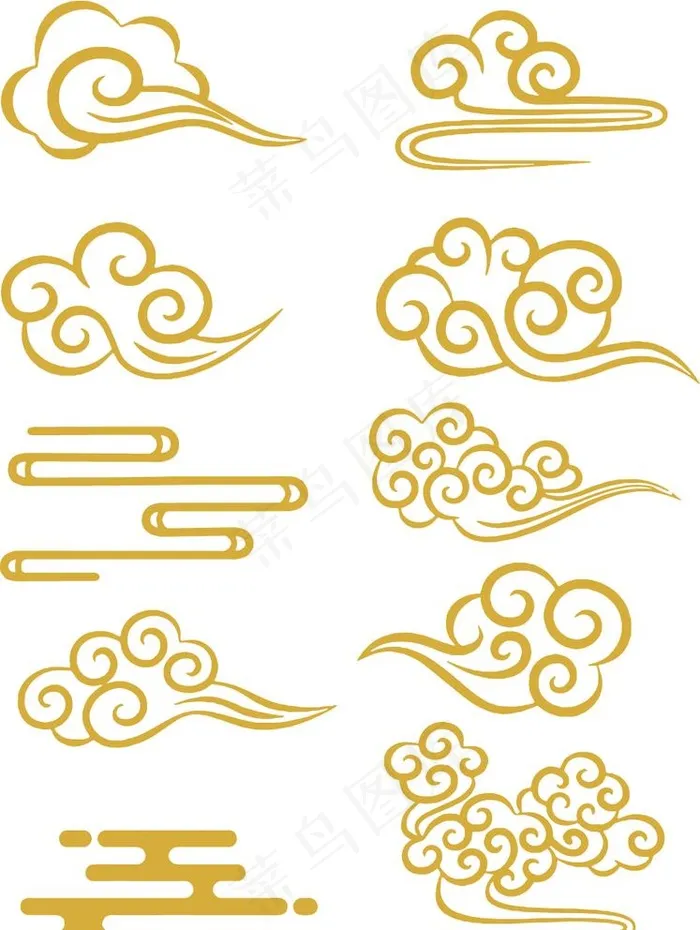 传统云纹矢量图图片ai矢量模版下载