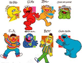 芝麻街卡通人物组合图片