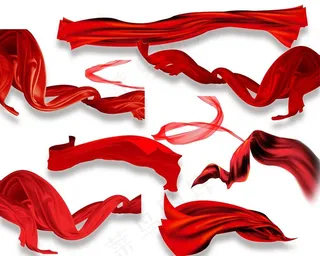 红色绸带图片