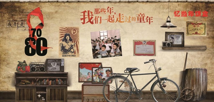 复古80后图片(650X1050)cdr矢量模版下载