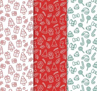 创意圣诞元素无缝背景图片