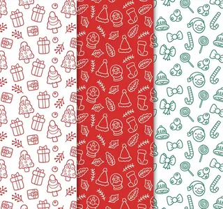 创意圣诞元素无缝背景图片