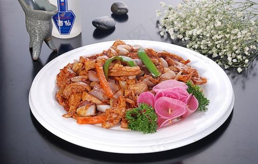 小毛葱炒大肠图片