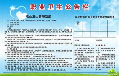 职业卫生公告栏图片