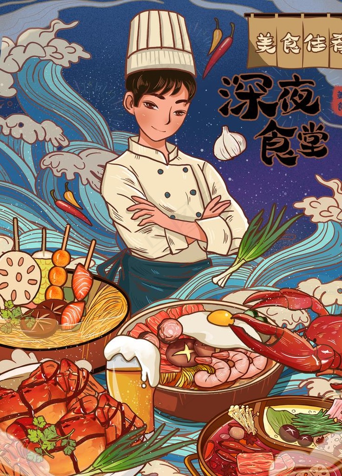 深夜食堂图片(3543X4724(DPI:150))psd模版下载