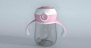 儿童吸管透明水杯图片