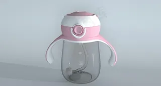 儿童吸管透明水杯图片