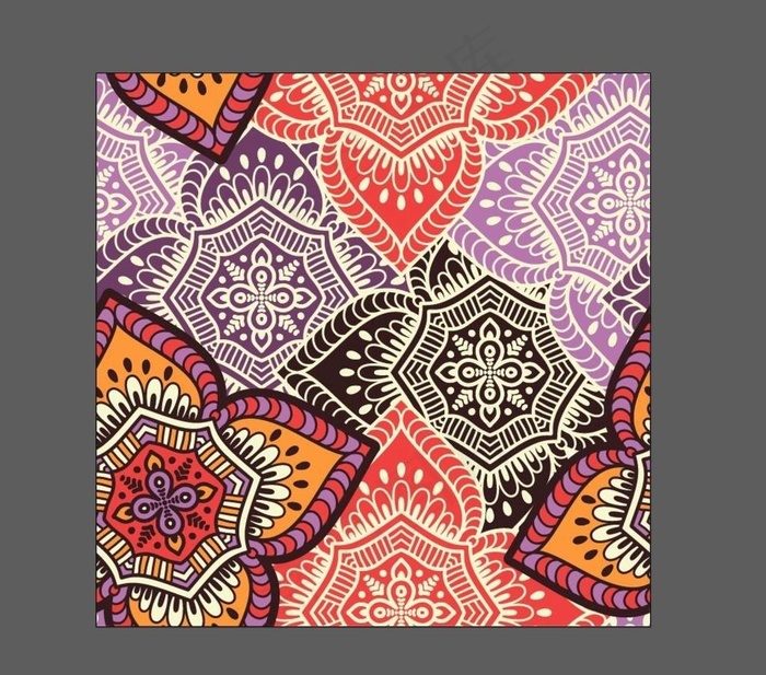 民族花纹背景图片