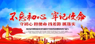 2019年不忘初心牢记使命展板图片