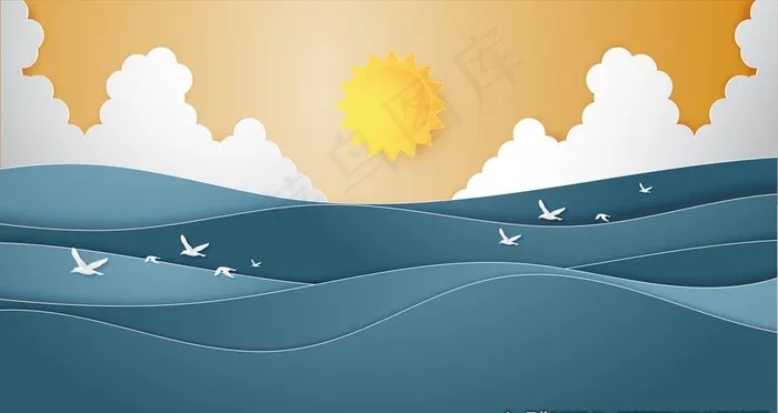 卡通海水图片eps,ai矢量模版下载