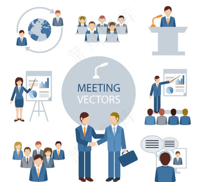 会议人物设计图片