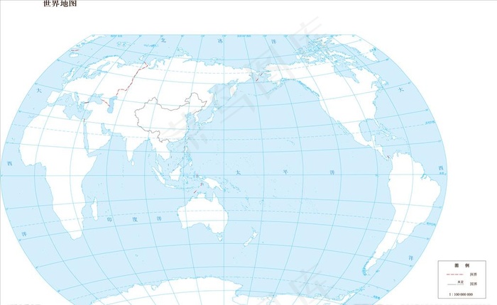 世界地形图1:1亿图片eps,ai矢量模版下载