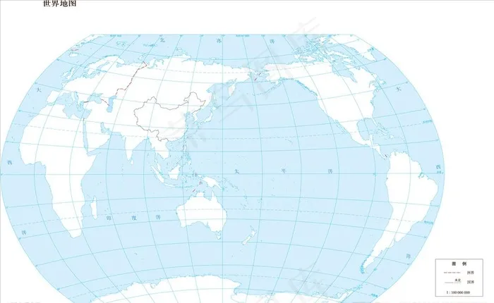 世界地形图1:1亿图片eps,ai矢量模版下载