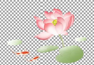 透明底荷花图片