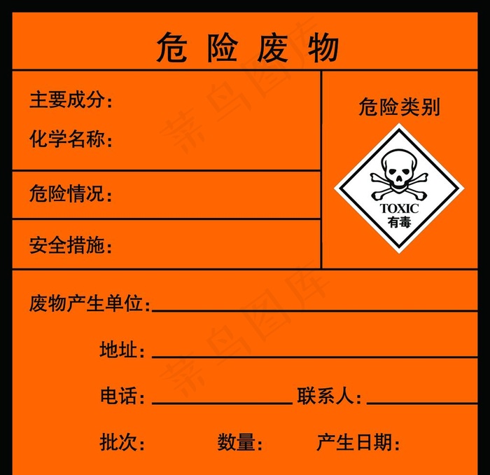 危险废物图片psd模版下载