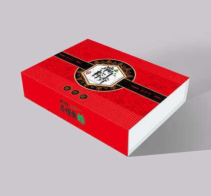 大红喜庆端午节粽子礼盒高端包装设计