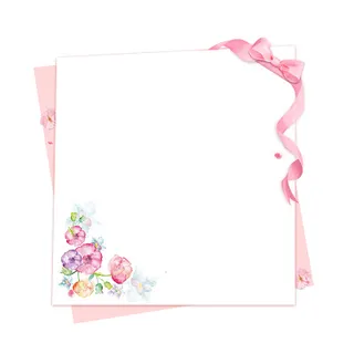 母亲节花朵粉色蝴蝶结边框素材