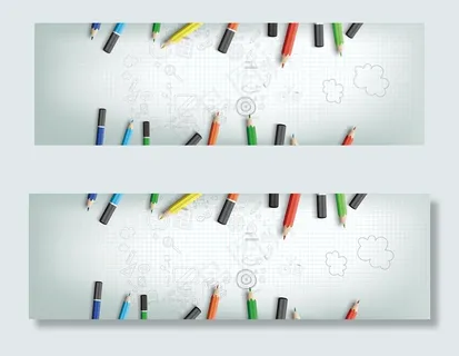 卡通培训学习手绘海报背景banner